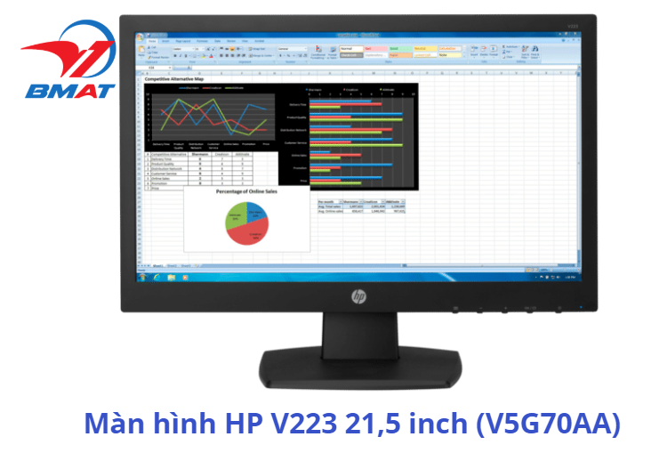 Màn hình HP V223 21,5 inch (V5G70AA)